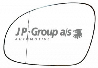JP GROUP 1189304570 -  Стекло зеркала левого c подогревом, асферическое